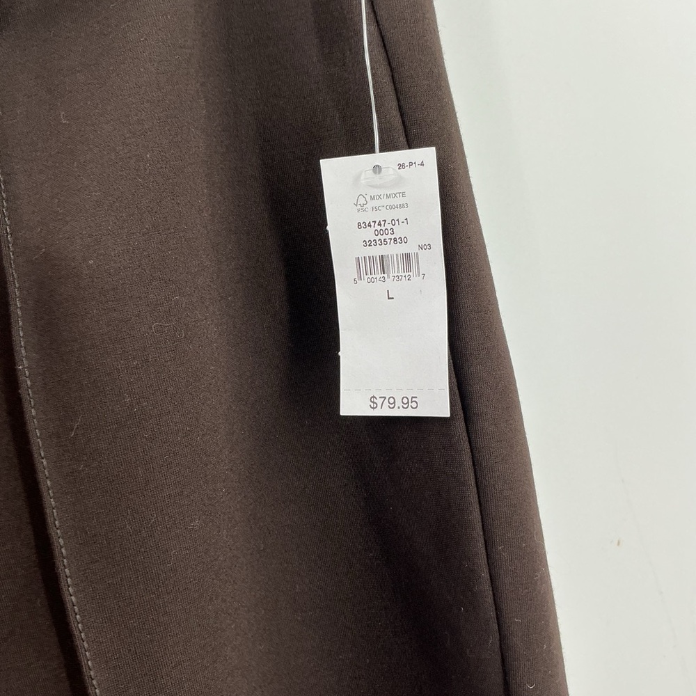 Gap brown trousers large pull on stretchy new - Picture 3 of 4